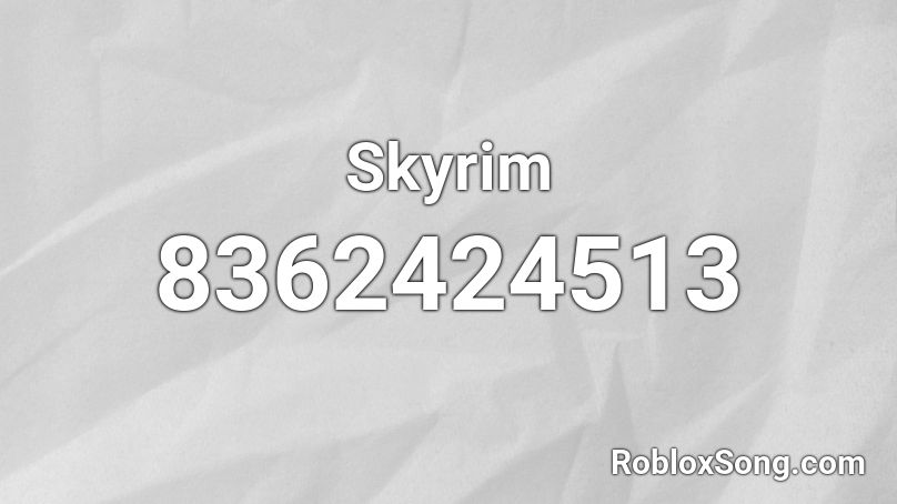 Skyrim Roblox ID