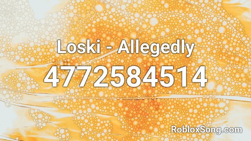 Loski - Allegedly Roblox ID