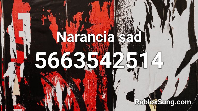 Narancia sad Roblox ID