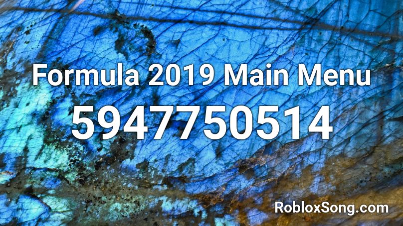 Formula 2019 Main Menu Roblox ID