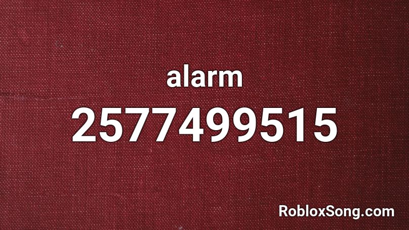 alarm Roblox ID