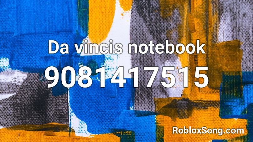 Da vincis notebook Roblox ID