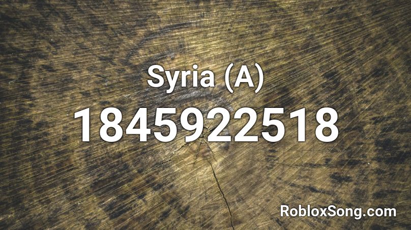 Syria (A) Roblox ID