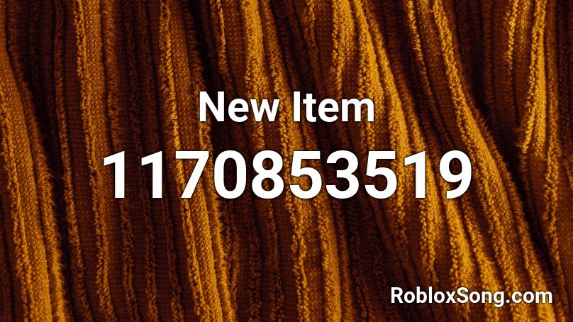 New Item Roblox ID