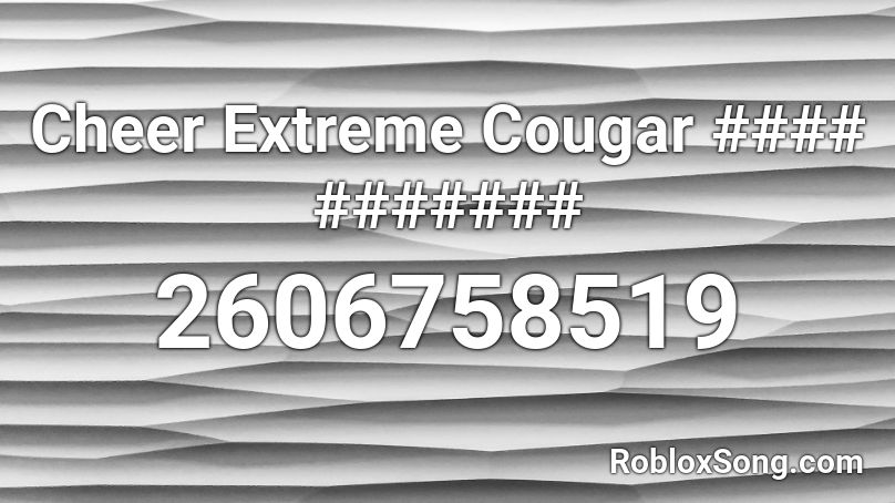 Cheer Extreme Cougar #### ####### Roblox ID
