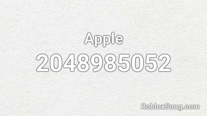 Apple Roblox ID