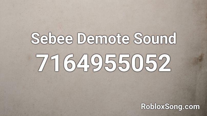 Angry Sebee Roblox ID