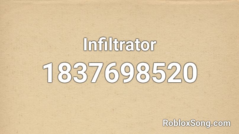 Infiltrator Roblox ID