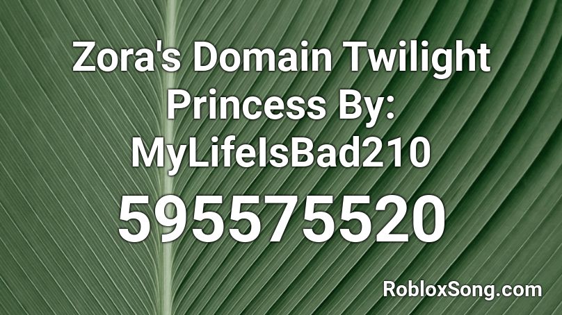 Zora's Domain Twilight Princess By: MyLifeIsBad210 Roblox ID