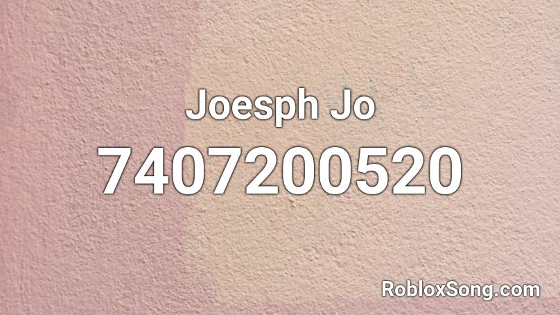 Joesph Jo Roblox ID