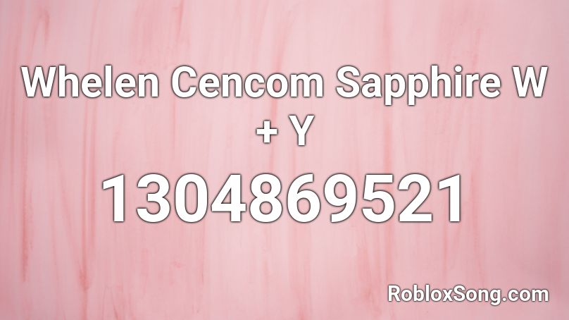 Whelen Cencom Sapphire W + Y Roblox ID
