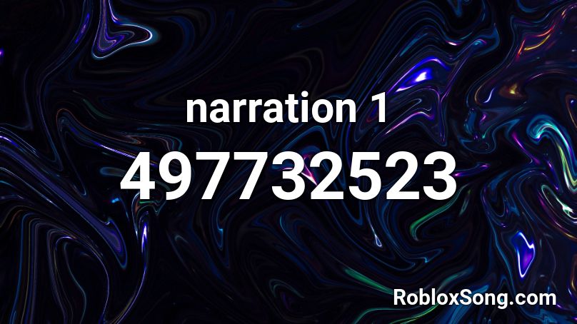 narration 1 Roblox ID