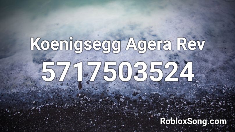 Koenigsegg Agera Rev Roblox ID