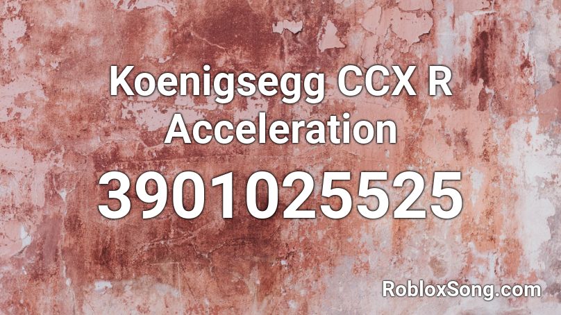 Koenigsegg CCX R Acceleration Roblox ID