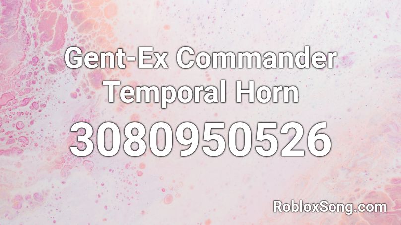 Gent-Ex Commander Temporal Horn Roblox ID