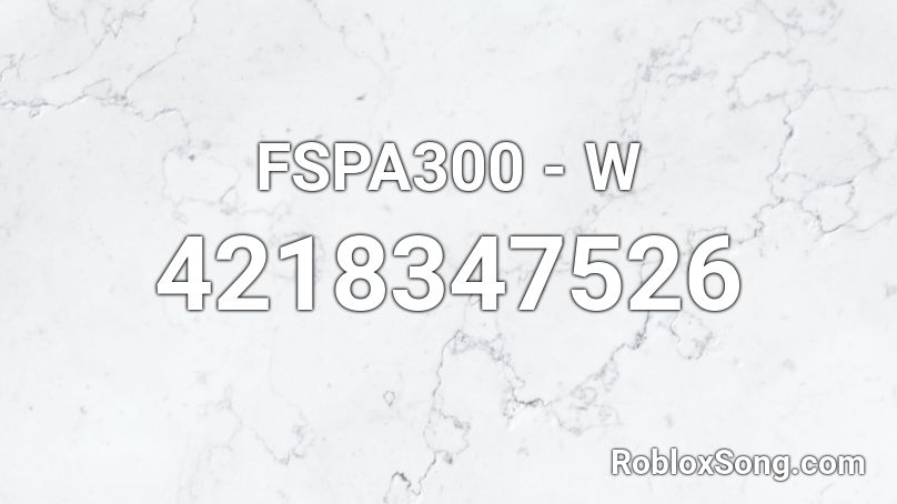 FSPA300 - W Roblox ID