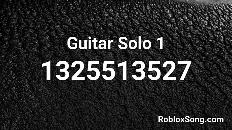 Guitar Solo 1 Roblox ID