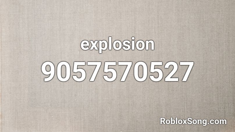 explosion Roblox ID