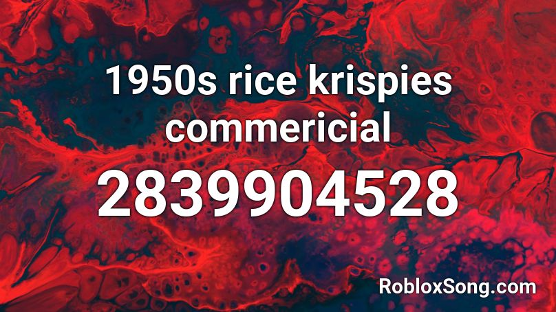 1950s rice krispies commericial Roblox ID