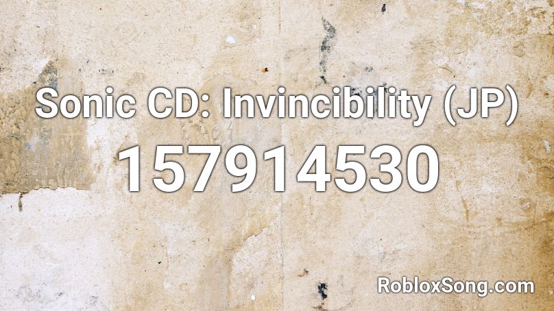 Sonic CD: Invincibility (JP) Roblox ID
