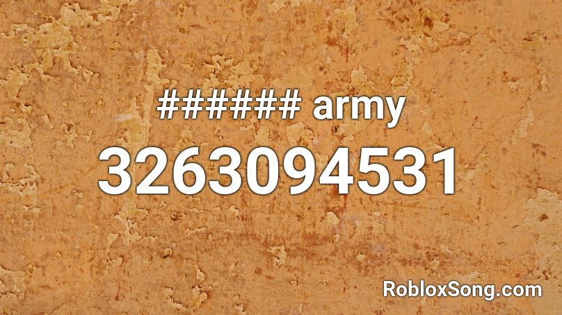 ###### army Roblox ID