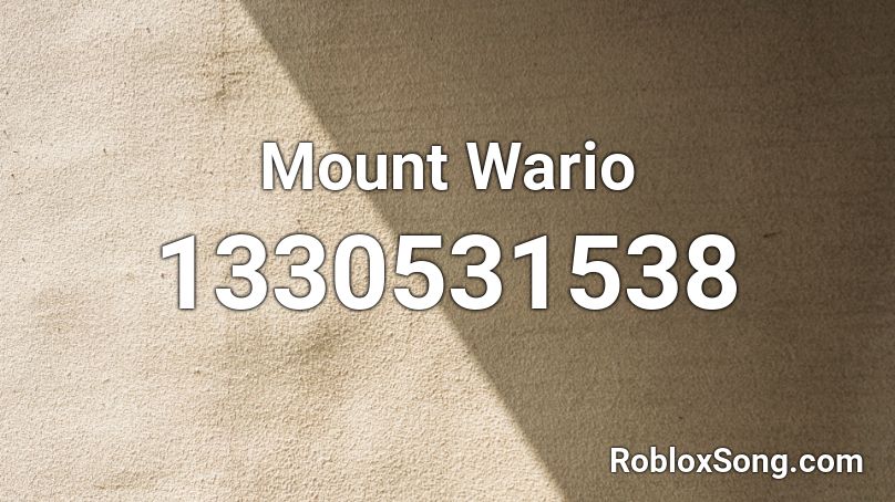 Mount Wario Roblox ID