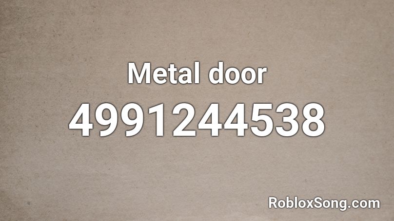 Metal door Roblox ID