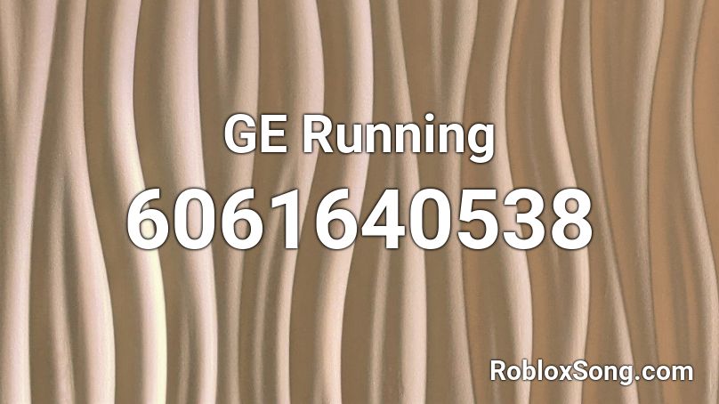 GE Running Roblox ID