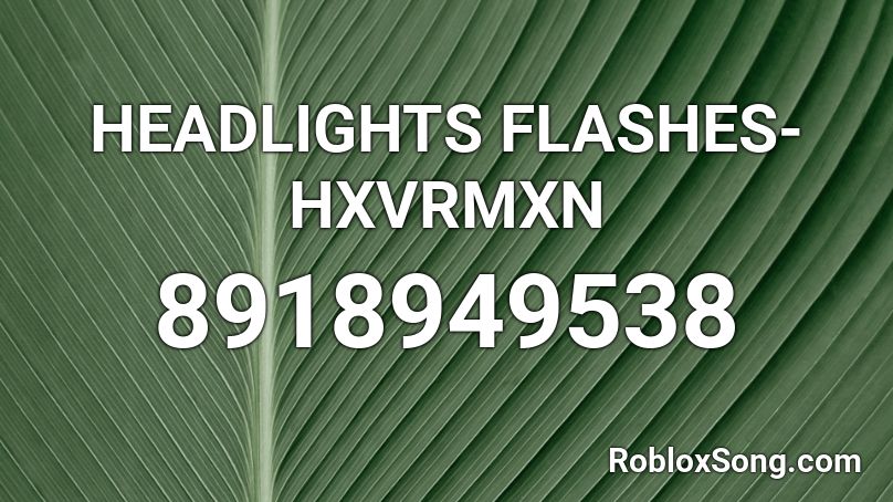 HEADLIGHTS FLASHES- HXVRMXN Roblox ID