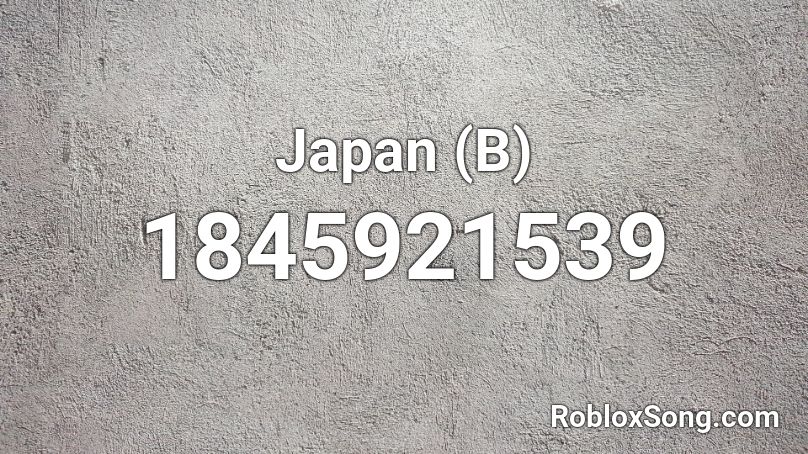 Japan (B) Roblox ID