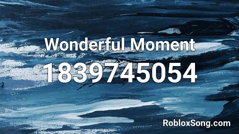 Wonderful Moment Roblox ID