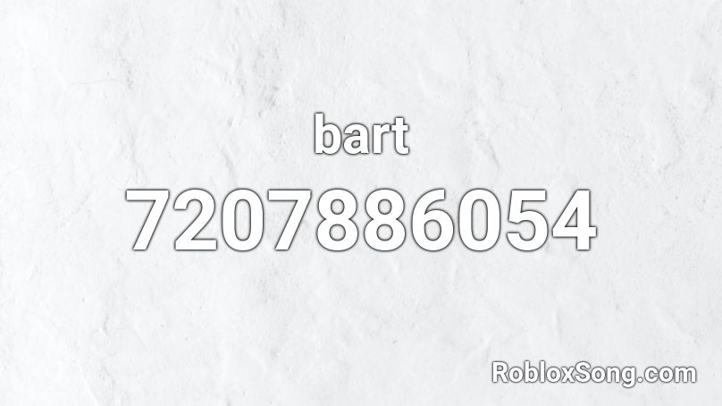 bart Roblox ID