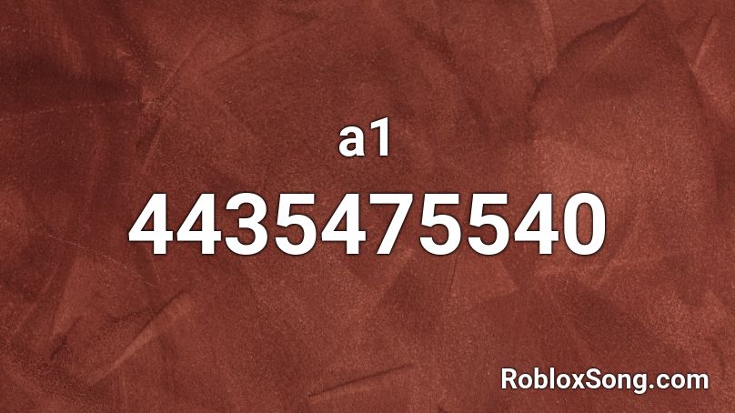 a1 Roblox ID