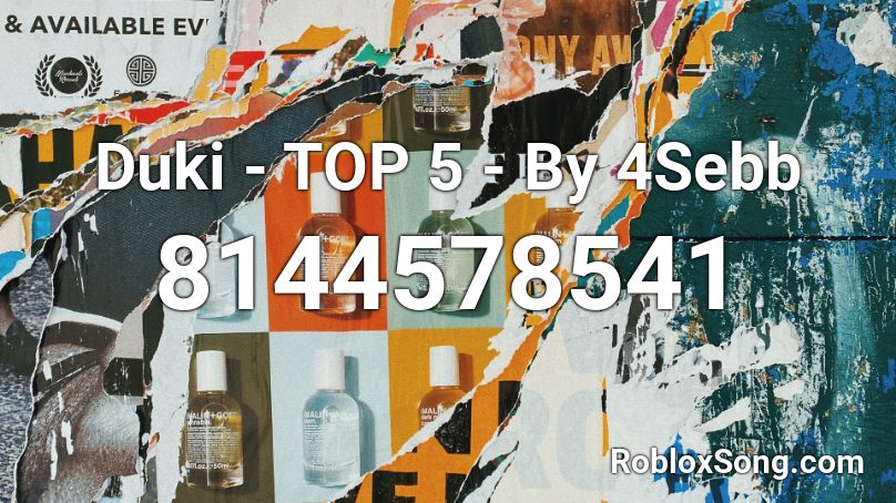 Duki - TOP 5 - By 4Sebb Roblox ID
