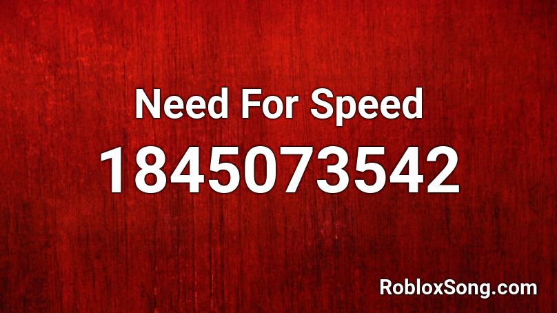 Need For Speed Roblox ID