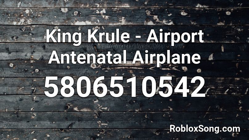 King Krule Airport Antenatal Airplane Roblox ID Roblox Music Codes 5806510542 
