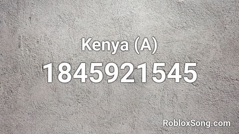 Kenya (A) Roblox ID