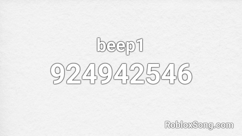 beep1 Roblox ID