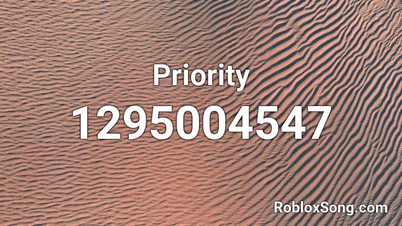 Priority Roblox ID