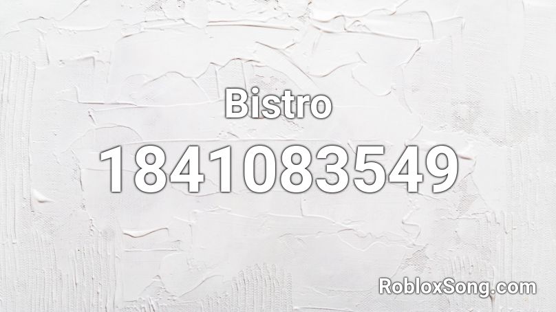 Bistro Roblox ID