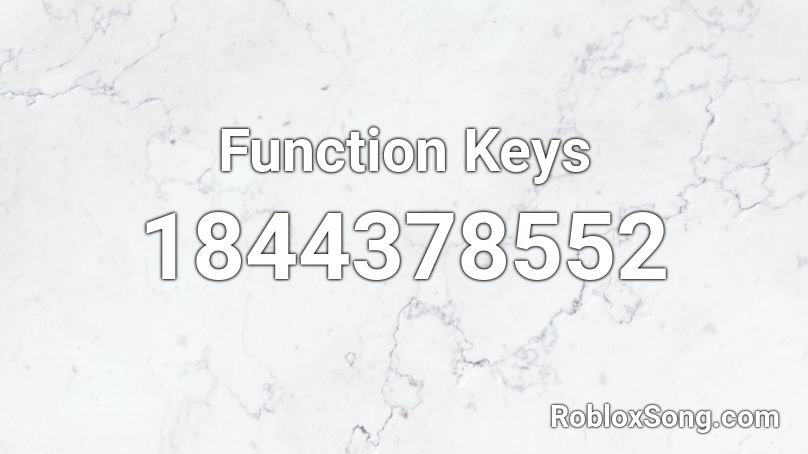 Function Keys Roblox ID