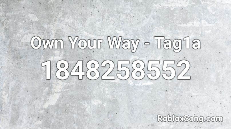 Own Your Way - Tag1a Roblox ID