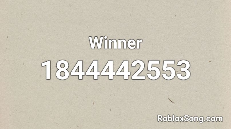 Winner Roblox ID