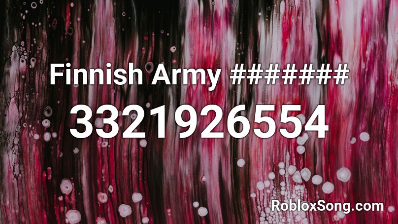 Finnish Army ####### Roblox ID