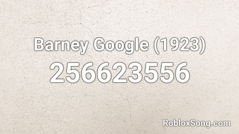 Barney Google (1923) Roblox ID