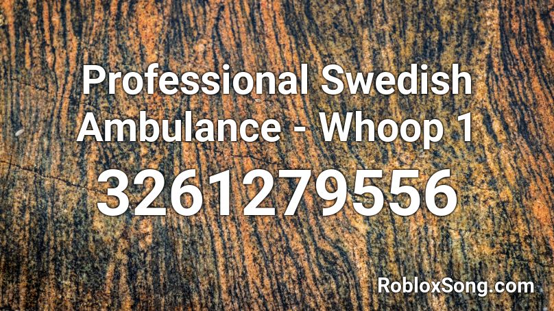 Professional Swedish Ambulance - Whoop 1 Roblox ID