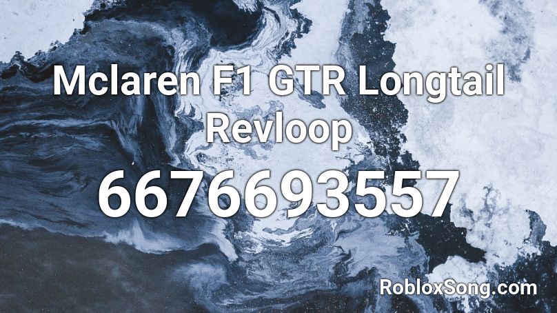 Mclaren F1 GTR Longtail Revloop Roblox ID