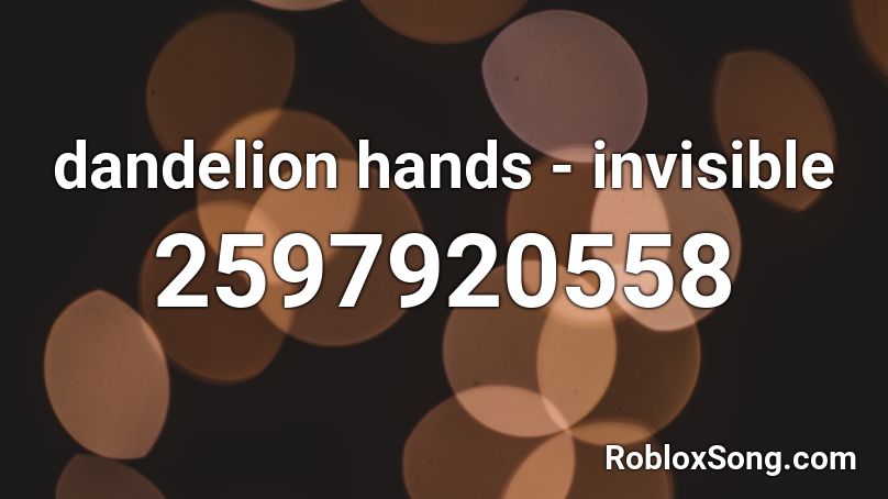 dandelion hands - invisible Roblox ID