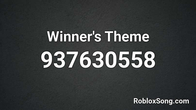 Winner's Theme Roblox ID