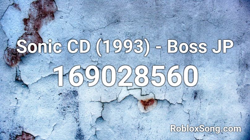 Sonic CD (1993) - Boss JP Roblox ID